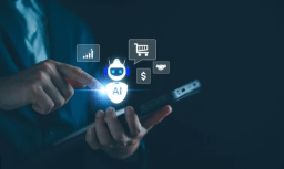 AI agent on phone, hands