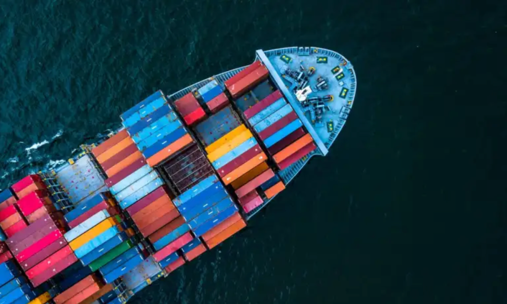 container ship at sea